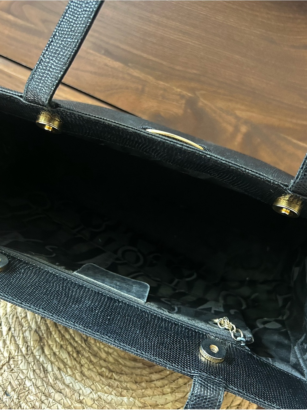 Salvatore Ferragamo Black Tote with Gold Buckle - Picture 10 of 15